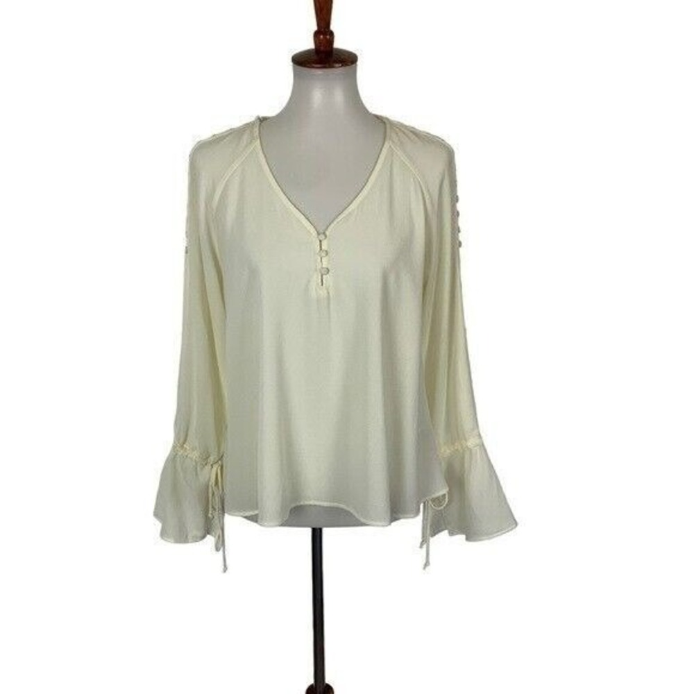 Black‎ Swan Ivory Blouse Medium Long Sleeve NWT Romantic Cottagecore